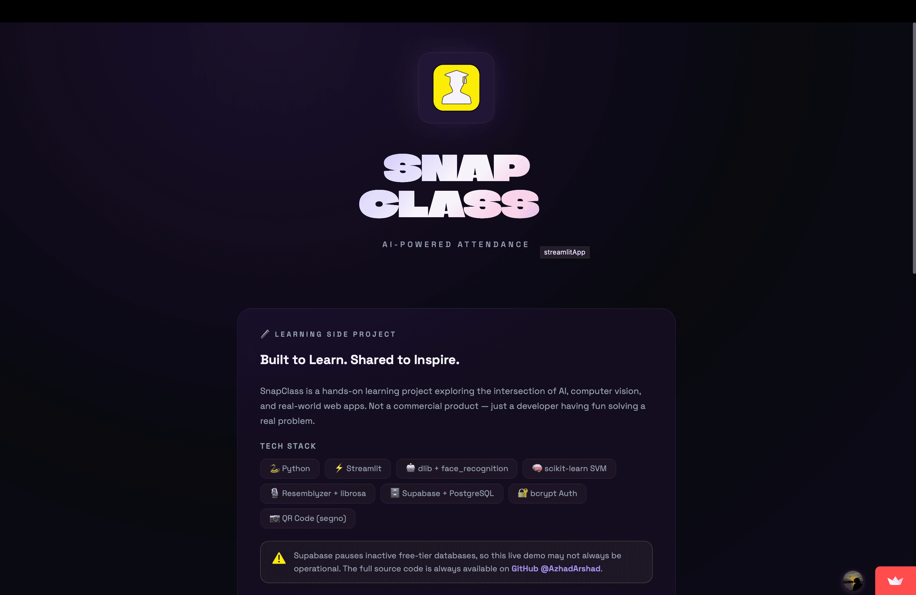SnapClass — AI-Powered Attendance System