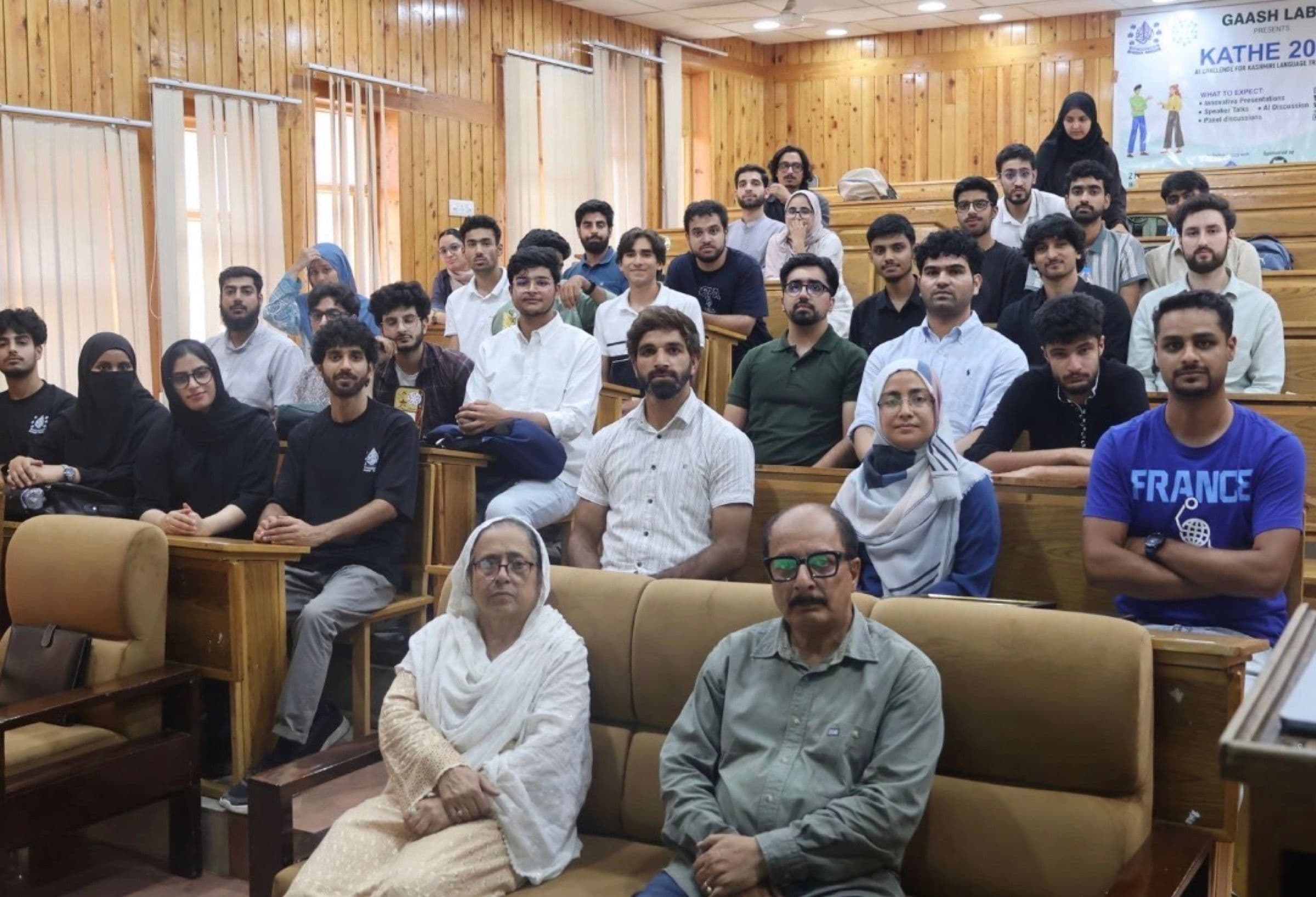 Participants and organisers seated in the hall at KATHE 2026, NIT Srinagar