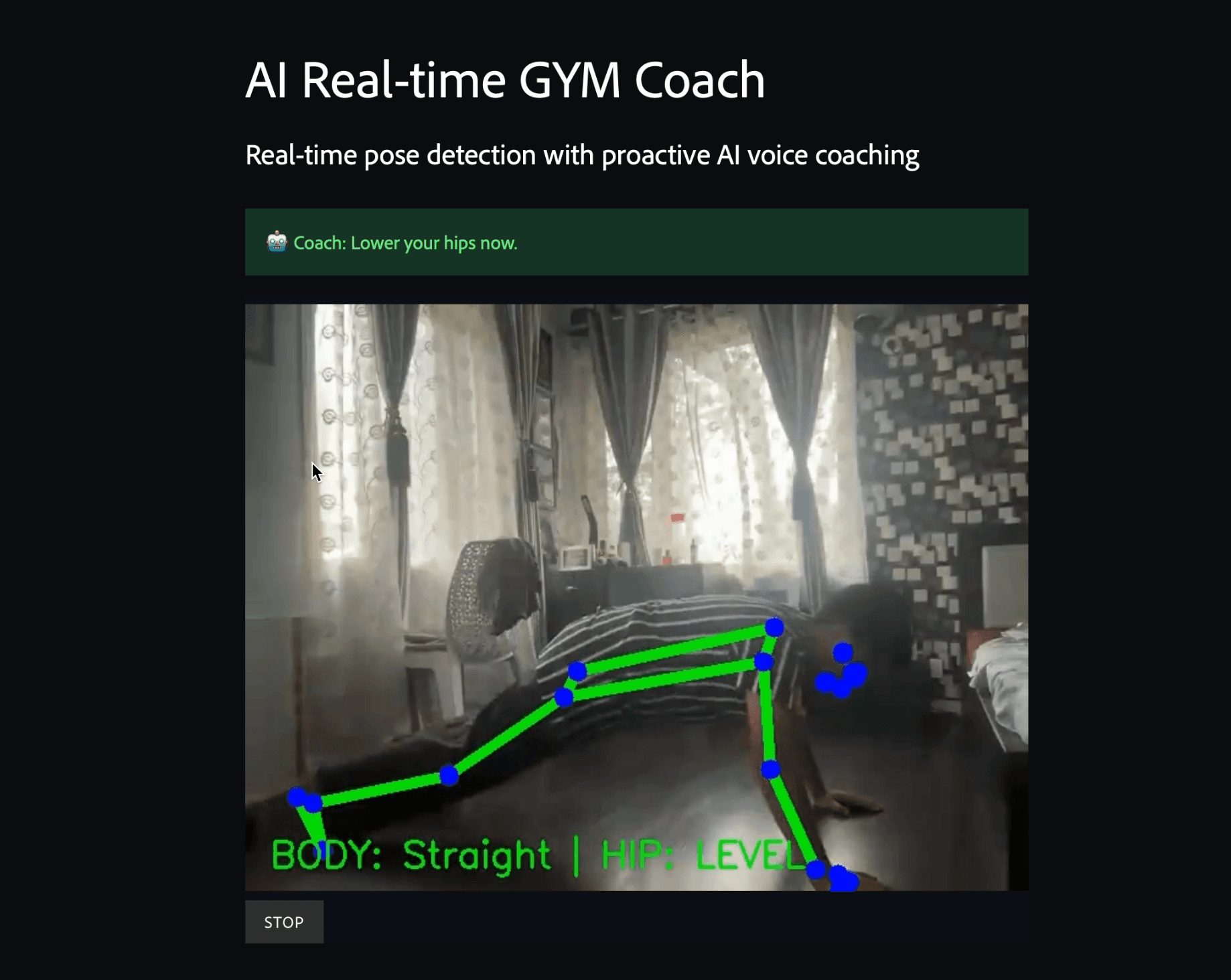 ComputerVision-powered Real-time AI GYM Trainer