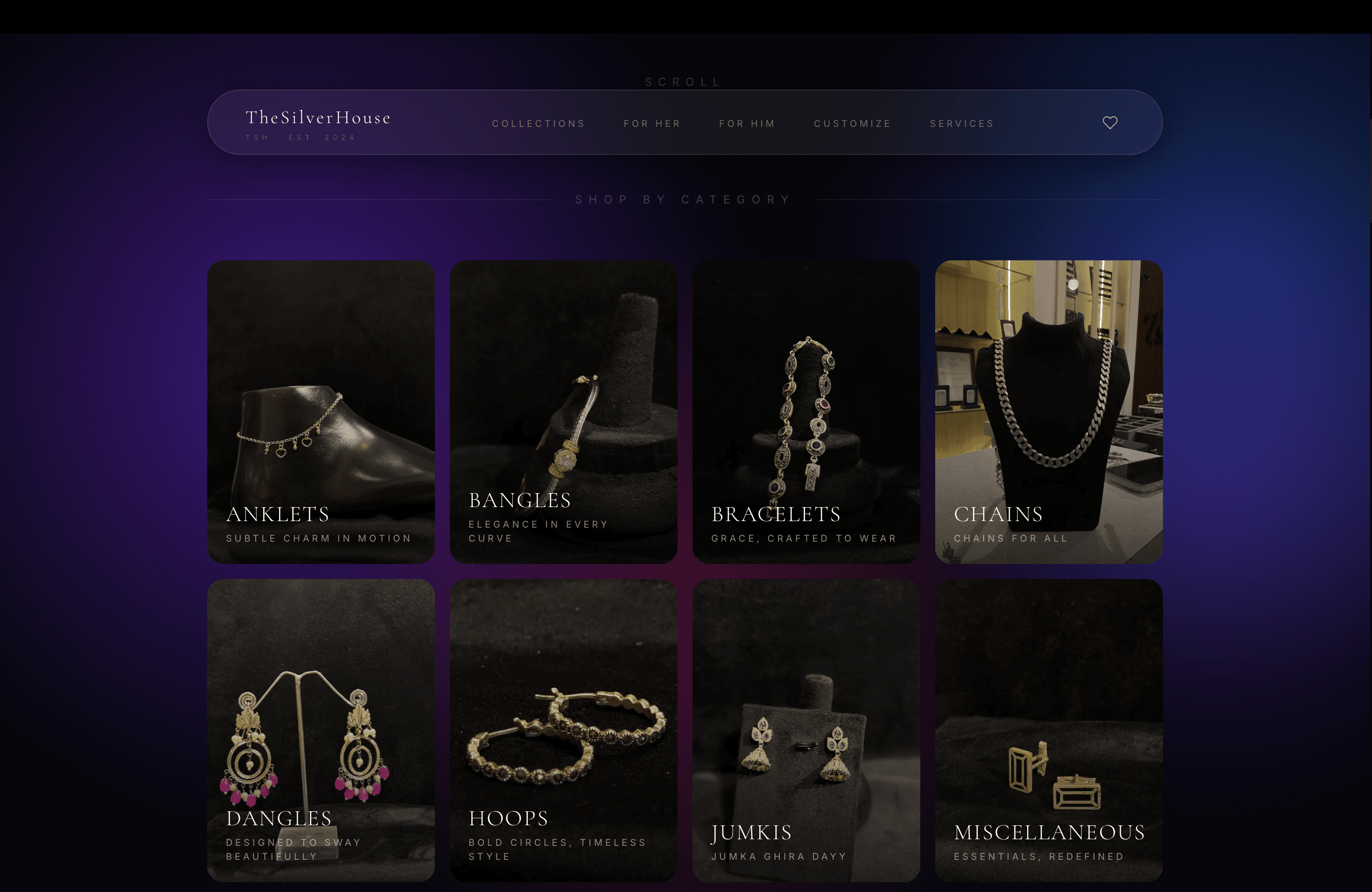 The Silver House — Full-Stack Jewellery Gallery